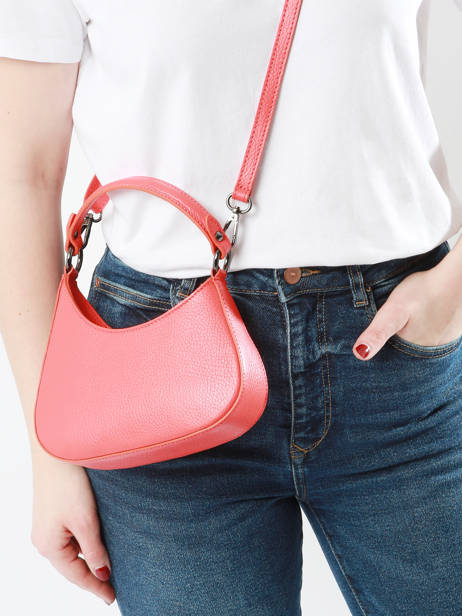 Cross Body Tas Caviar Leder Milano Rood caviar CA23118 ander zicht 1